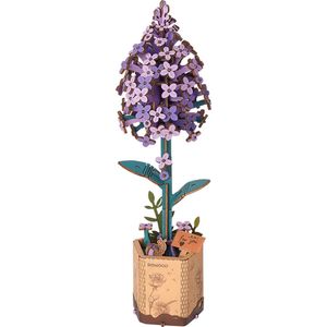 Robotime Lilac TW021 - Lila - Knutselen - DIY - Houten bouwpakket - Volwassenen