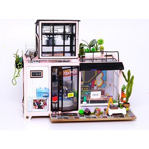 Robotime DIY modelbouw Miniatuur Bouwpakket Kevin's Studio House 25 x 20 x 16cm - met lampje