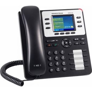 Grandstream GXP2130 V2 - IP Telefoon - Zwart - Wit - Bedrade Handset - In Band -, Telefoon, Zwart, Wit