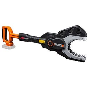 WORX WG329E.9 kettingzaag Jawsaw voor veilig zagen van takken, op de grond of hoog gelegd, takkenzaag met omsloten ketting, stalen tanden en kettingkast, zonder accu en oplader