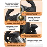 Pxn - V3 Stuurwiel - Zwart - Inclusief Pedalen