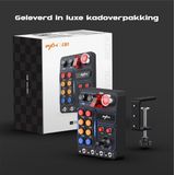PXN CB1 - Zij Paneel voor Gaming Stuur - PC - 19 Sim Knoppen - RGB - USB - Klem