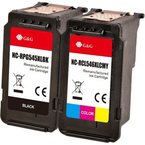 G&G 545 546 Inktcartridge geschikt voor Canon PG-545XL CL-546XL Multipack