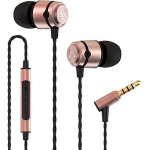 SoundMAGIC E50C in-ear hoofdtelefoon, bekabeld, met microfoon, hifi, goede geluidsisolatie, ideaal voor geluidscontrole, comfortabel draagcomfort, zwart en goud