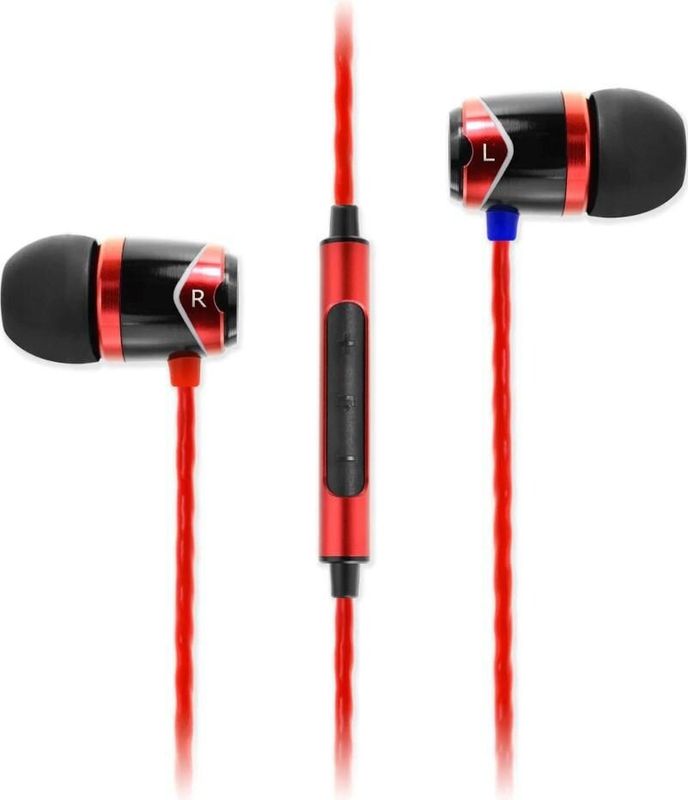 SoundMAGIC - E10C - Oortjes - Zwart Rood - Bedraad - Geluidsisolerend