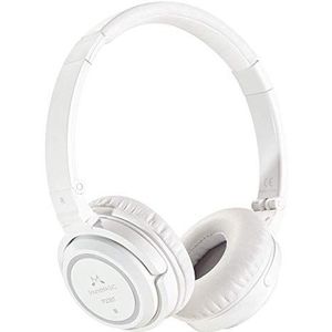 SoundMAGIC Draadloze bluetooth-hoofdtelefoon, over-ear, hifi-stereo-hoofdtelefoon, licht en opvouwbaar, plug-in hoofdtelefoonkabel, 19 uur looptijd, geïntegreerde microfoon (P22BT, wit)