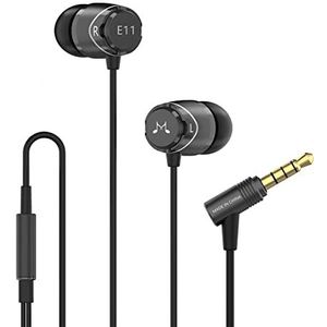 SoundMAGIC E11 Oortjes met Kabel zonder Microfoon Bedrade Oordopjes Hifi Stereo Koptelefoon Geluidsisolerende In Ear Hoofdtelefoons Krachtige Bas Kluwenvrij Snoer Zwart