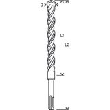 Bosch 2608831000 Hamer Boor - Grijs - SDS Plus-3 - 4 x 50 x 110 mm