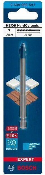Bosch - Expert HardCeramic HEX-9 Boor - 7 x 90 mm - 1 stuk