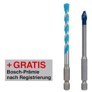 Bosch Professional Set van 2 Expert HEX-9 Hard Ceramic en multi-constructie boren (voor beton, zachte tegels, Ø 6,0, 6,0 mm, boor-/schroevendraaier-accessoires)