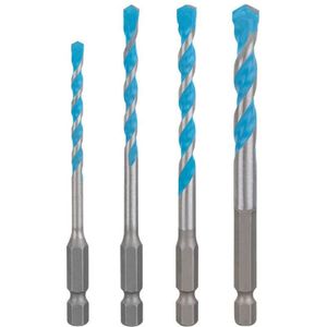 Bosch 4 x Expert HEX-9 Multi Construction boorset (voor beton, zachte keramische tegels, 4-8 mm, professionele accessoires klopboor, schroevendraaier)