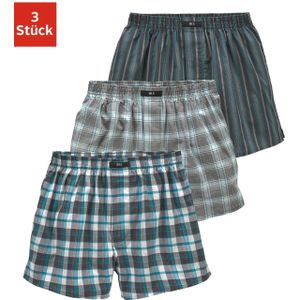 H.I.S Webboxer, (Packung, 3 St.), bequeme Passform mit trendigen Karo- oder Streifendesign