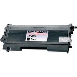 Merkloos – Inktcartridge / Alternatief voor de Brother TN-2000XL/ TN-2005XL toner zwart hoge capaciteit