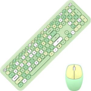 MOFII draadloos keyboard + mouse set 666 2.4G (groen)