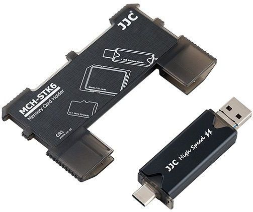 JJC MCH STK6GR - Geheugenkaarthouderset - USB 3.0 - Geheugenkaartlezer