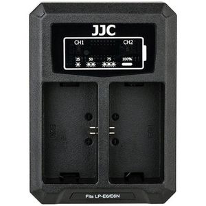 JJC DCH-LPE6 USB Dual Battery Charger (voor Canon LP-E6 en LP-E6N accu)