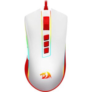 Redragon M711C Cobra Wit/Rood (Bedraad), Muis, Wit