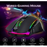 Redragon - M910-K - Gamingmuis - Zwart - Bedraad - 8000 DPI