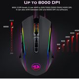 Redragon - M910-K - Gamingmuis - Zwart - Bedraad - 8000 DPI