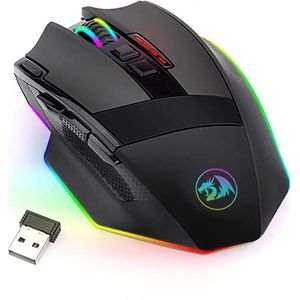 Redragon Sniper Pro M801P-RGB, Muis, Zwart
