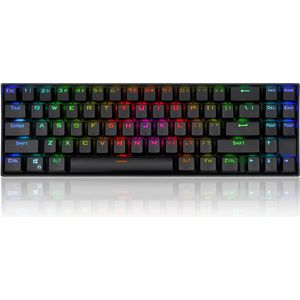 Redragon Deimos K599-KRS 2.4G + bedraad mechanisch toetsenbord, US layout (DE), Toetsenbord, Zwart