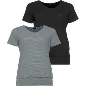 H.I.S T-Shirt, (Spar-Set, 2er-Pack), Kurzarm, figurumspielende Passform, aus elastischem Single-Jersey