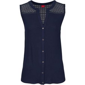 s.Oliver RED LABEL Beachwear - Strandtop - Navy - Met Inzet Bovenaan