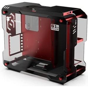 Zeaginal ZC-01M Plus (zwart/rood) – open ATX pc-behuizing