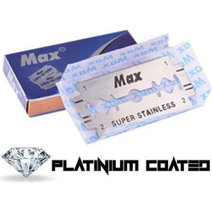 Max Superior Platinum scheermesjes - Double Edge Blade - 2 doosjes van 5 scheermesjes = 10 Stuks