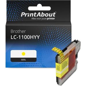 PrintAbout - Inktcartridge LC-1100HYY - Geel - Hoge Capaciteit