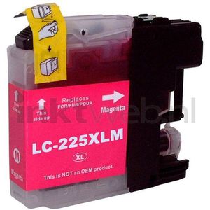 PrintAbout huismerk Inktcartridge LC-225XLM Magenta Hoge capaciteit Geschikt voor Brother