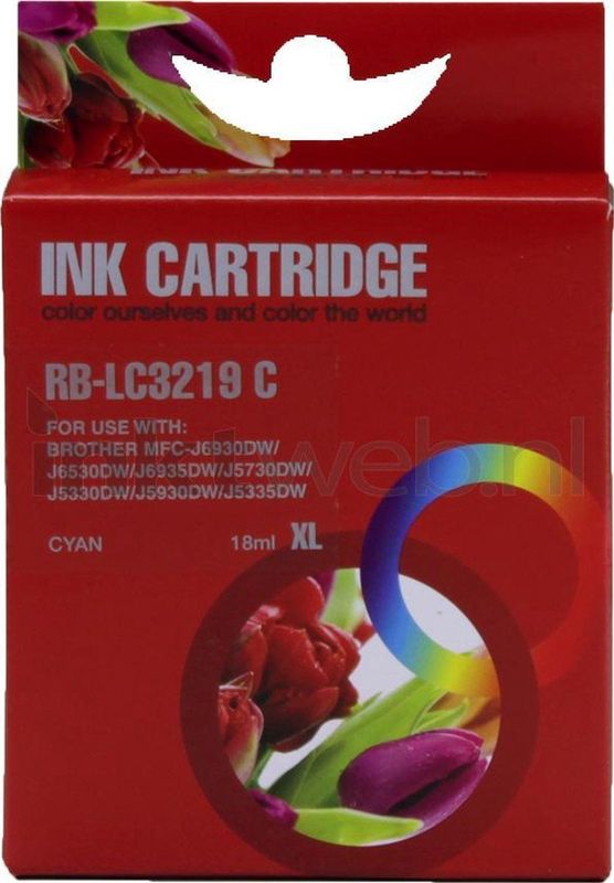 123inkt - LC-3219XL C - Inktcartridge - Cyaan - Hoge Capaciteit - Inhoud 18ml