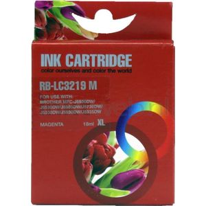 PrintAbout huismerk Inktcartridge LC-3219XL M Magenta Hoge capaciteit Geschikt voor Brother