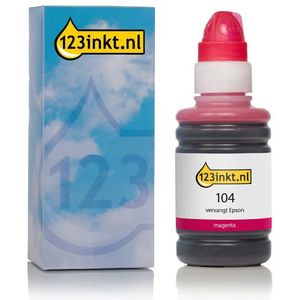 Epson 104 inktfles magenta (123inkt huismerk)