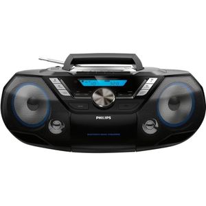 Philips AZB798T schwarz Radiorekorder mit CD-Spieler und Kassettendeck CD-Radiorecorder