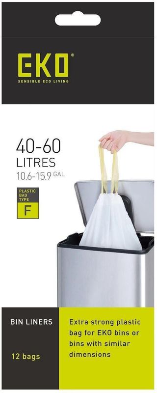 EKO afvalzakken 40-60 liter code F -  rol 12 stuks