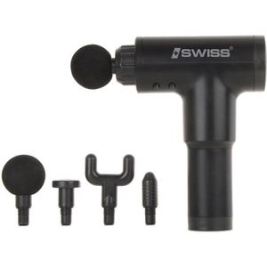 iSWISS Massage Gun - Sport en Relax Massageapparaat - Krachtig en Draadloos - Extra Opzetstukken