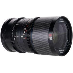 Sirui Saturnus 35mm T2.9 1.6x anamorfe carbon full frame lens DJI DL Mount D35N (Dji DL Mount, Volledig formaat), Objectief, Zwart