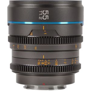 Sirui Nightwalker Series 55mm T1.2 S35 Manual Focus Cine Lens M4/3 Mount, gun metal grijs
