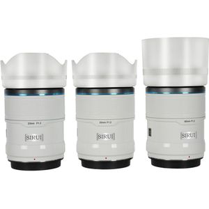 Sirui Sniper Set AS-3S-XW 23mm, 33mm & 56mm F1.2 APSC Autofocus Lens Kit (Fuji X-Mount, wit, Carbon Fib (Fujifilm X, APS-C / DX), Objectief, Wit