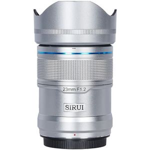 Sirui Sniper 23mm F1.2 APSC autofocus lens (Fuji-X vatting, zilver) (Fujifilm X, APS-C / DX), Objectief, Zilver