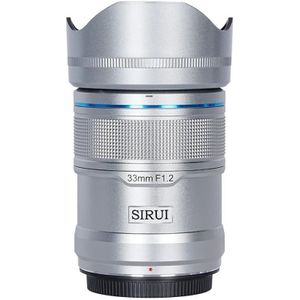 Sirui 33mm F1.2 APSC autofocus lens (X-vatting, zilver) (Fujifilm X, APS-C / DX), Objectief, Zilver