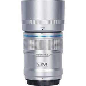 Sirui Sniper 56mm F1.2 APSC autofocus lens (Fuji X-Mount, Zilver) (Fujifilm X, APS-C / DX), Objectief, Zilver