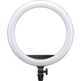 Godox LR150 LED Ringlicht Schwarz - 18 Zoll einstellbare Farbtemperatur Ringlampe mit Telefonhalterung - 3000K bis 6000K Lichttemperatur und dimmbar von 10% bis 100%