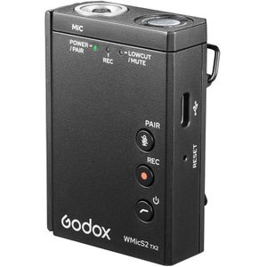 Godox WMicS2 TX2 - Draadloze Zender - UHF - Ingebouwde Microfoon