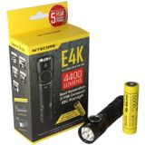 NiteCore zaklamp E4K- 4400 lumen- Zwart