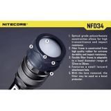 Nitecore NFD34 filter voor zaklamp, wit