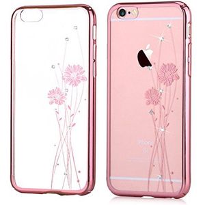Devia Beschermhoesje voor iPhone 6/6S, met Swarovski-kristallen, roze