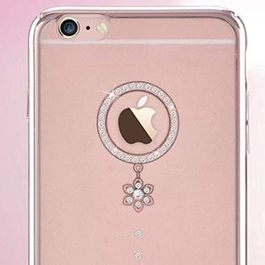 Swarovski beschermhoes voor iPhone 6/6S Crystal Camelia wit