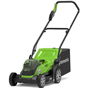 Greenworks G24X2LM36 Draadloze Accu Grasmaaier voor Gazons Tot 420 m², Maaibreedte 36 cm, Zak 40 L ZONDER Twee van 2 x 24V (48V Equivalent) Accu en Oplader, 3 Jaar Garantie